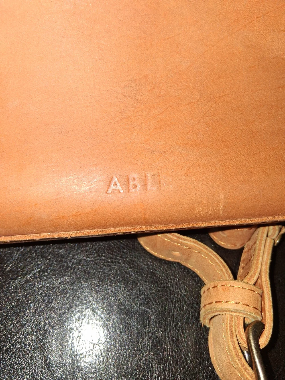 Able Handcrafted Leather Bag  with Leather Logo Patch